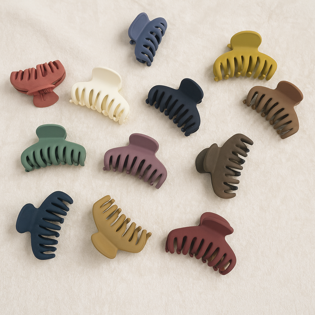 Matte Finish Large Hair Claw Clutcher - Random Color