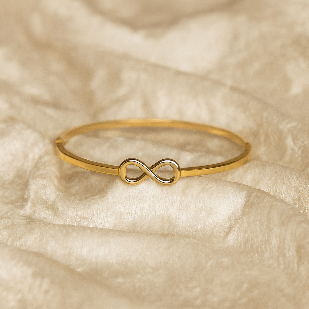 Premium Anti-Tarnish Infinity Symbol Golden Kada