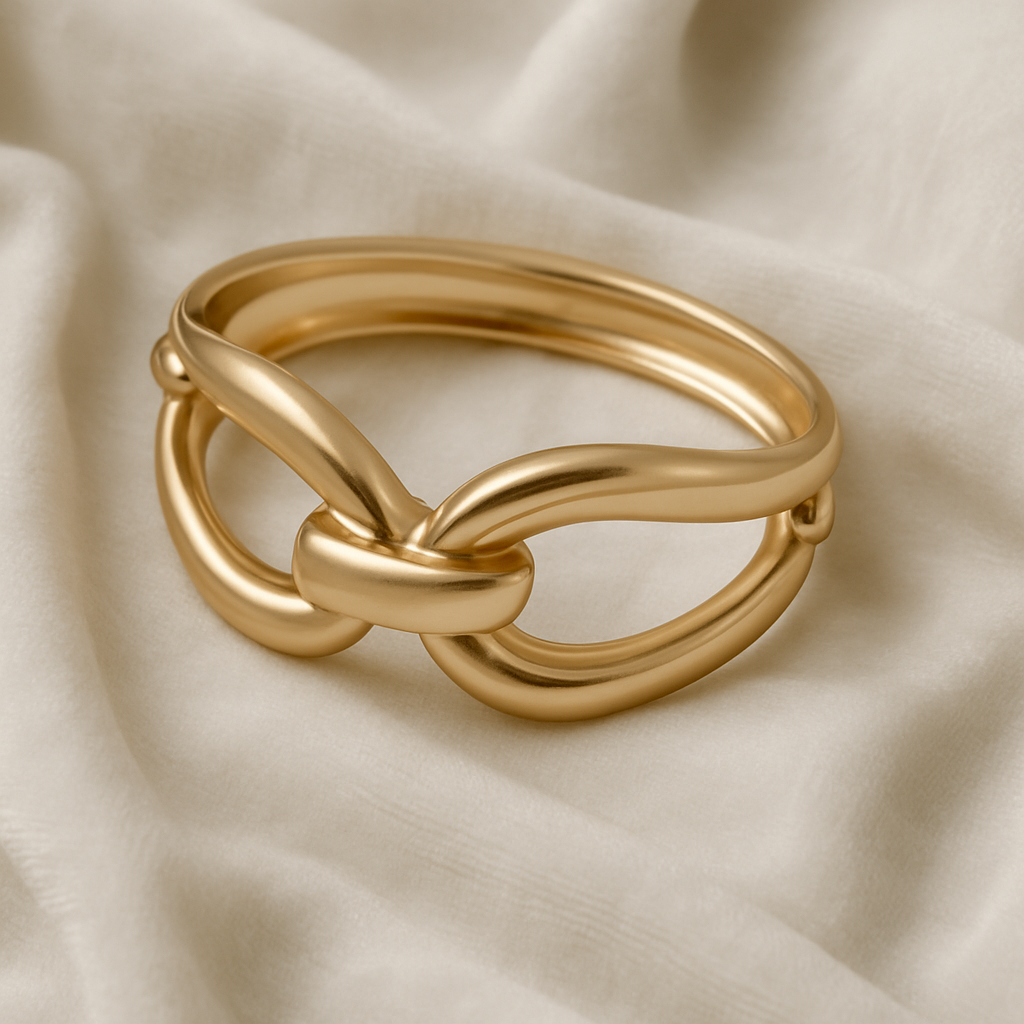 Premium Elegant Chain-Link Design Anti-Tarnish Soft Golden Kada
